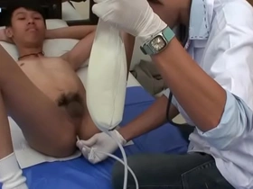 Medical examination turns into a hot scene with an Asian twink.