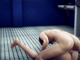 Sissy Venti and Miyus wild bareback public toilet scene in Genshin Impact