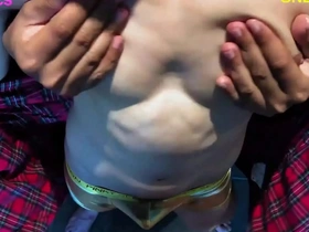 Muscular Asian man enjoys nipple teasing and edging.