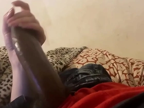 Young Asian girls help a big cock with masturbation