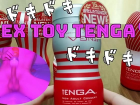 Gay teen masturbates with Tenga and can’t hold back his cum.