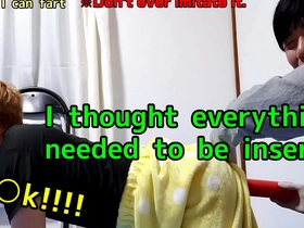 Emo boys in Japan try anal for the first time.