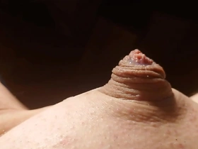 My petite phallus barely stiffens as I ejaculate