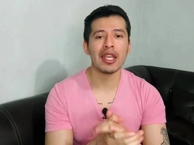 Hetero man explores gay sex with young twink for big cock blowjob