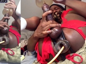 Sissy humiliation and anal play with glass butt plug