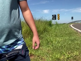 Stranded teen gets picked up and enjoys some roadhead