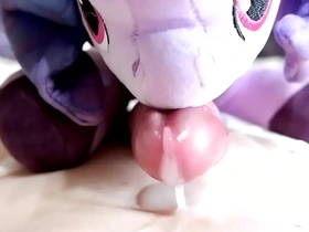 Izzy Moonbow, the cute MLP plush toy, gives a blowjob in EroNekoKun's video