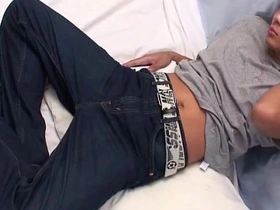 Young Thai gay boy masturbates alone