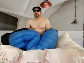 Humping and masturbating on silk and nylon - a fetish delight
