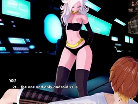 Poke-Ball Academia's Android 21 fills up with cock and takes it like a champ